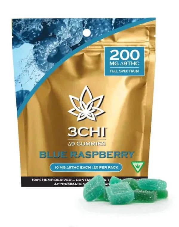 3Chi Delta 9 THC Gummies 200mg, 20ct - Blue Raspberry