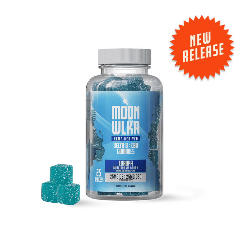 Moonwlkr Delta 8 THC + CBD Gummies - Blue Dream Berry 25ct